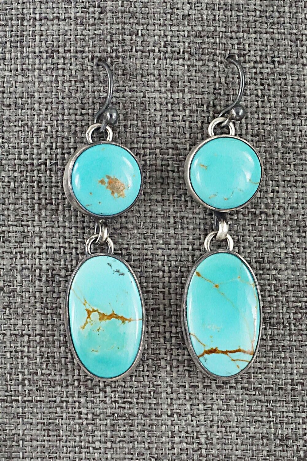 Turquoise & Sterling Silver Earrings - Loretta Delgarito