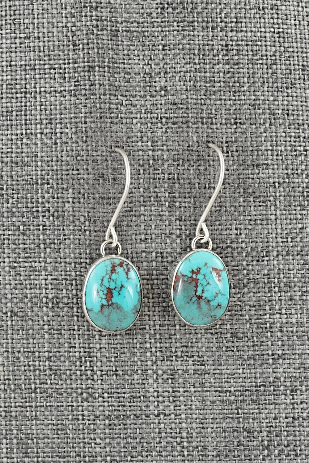 Turquoise & Sterling Silver Earrings - Eugene Gruber