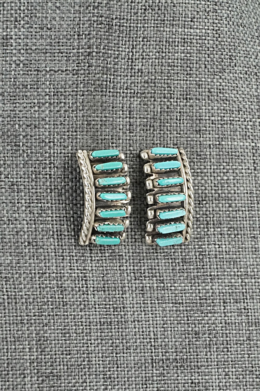 Turquoise & Sterling Silver Earrings - Charlie John