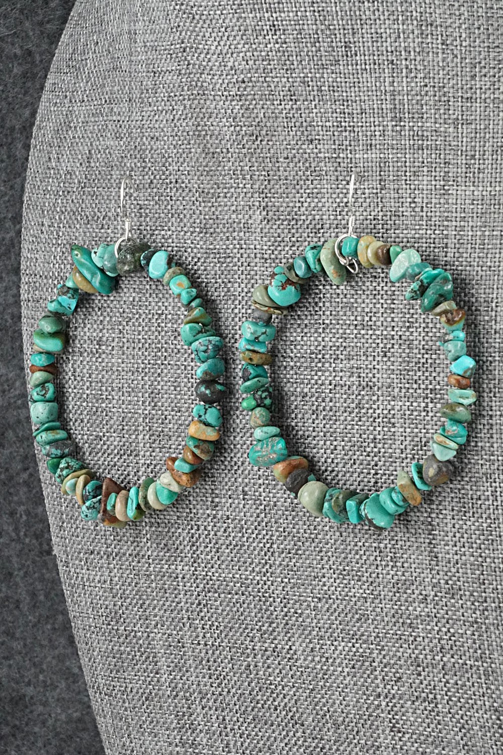 Turquoise & Sterling Silver Earrings - Doreen Jake