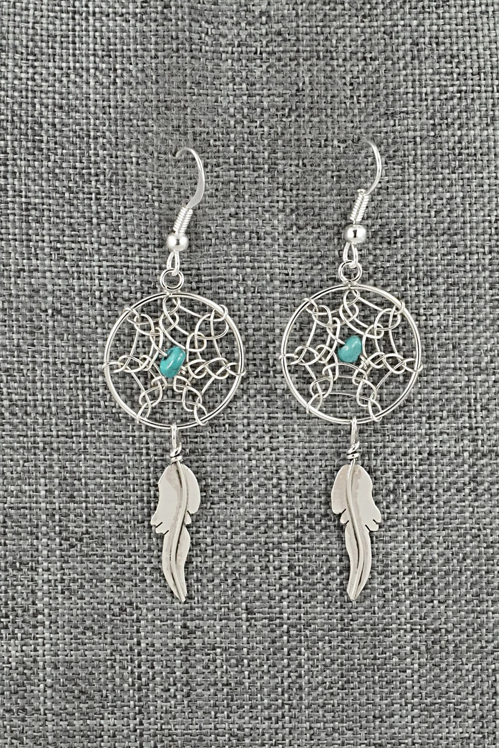 Turquoise & Sterling Silver Earrings - Lorenzo Arviso