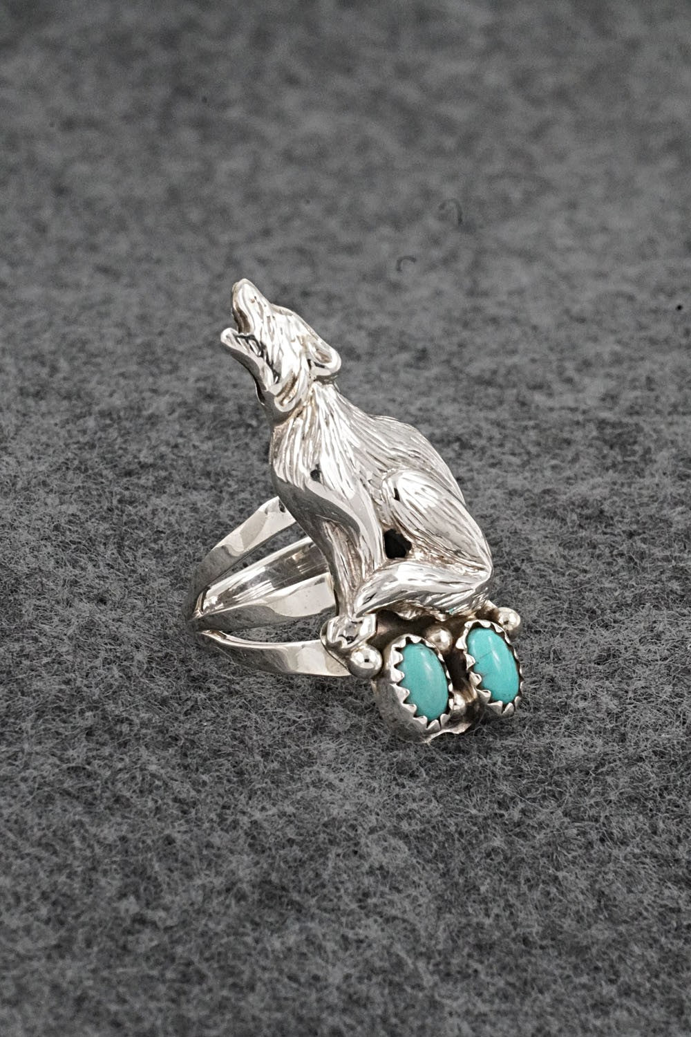 Turquoise & Sterling Silver Ring - Robert Martinez - Size 6.5
