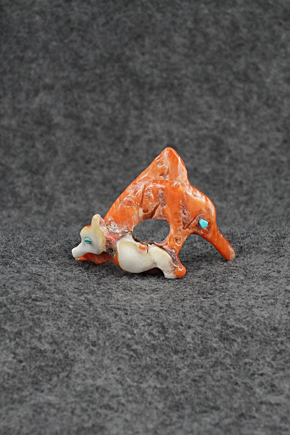 Dolphin Zuni Fetish Carving - Erick Lonjose