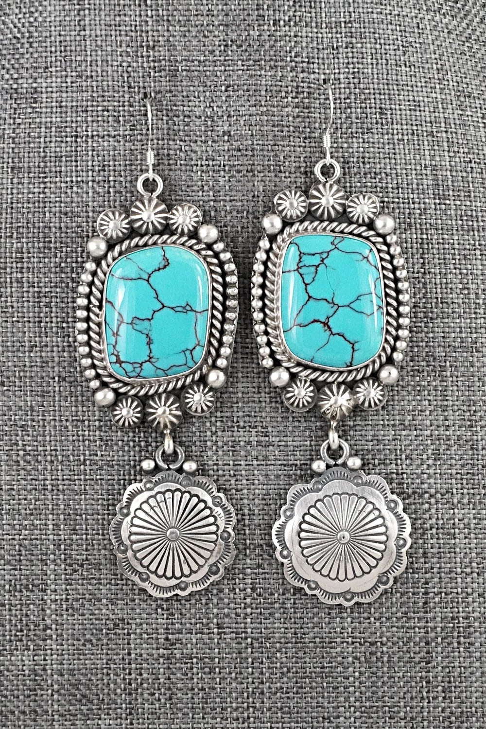 Turquoise & Sterling Silver Earrings - Michael Calladitto