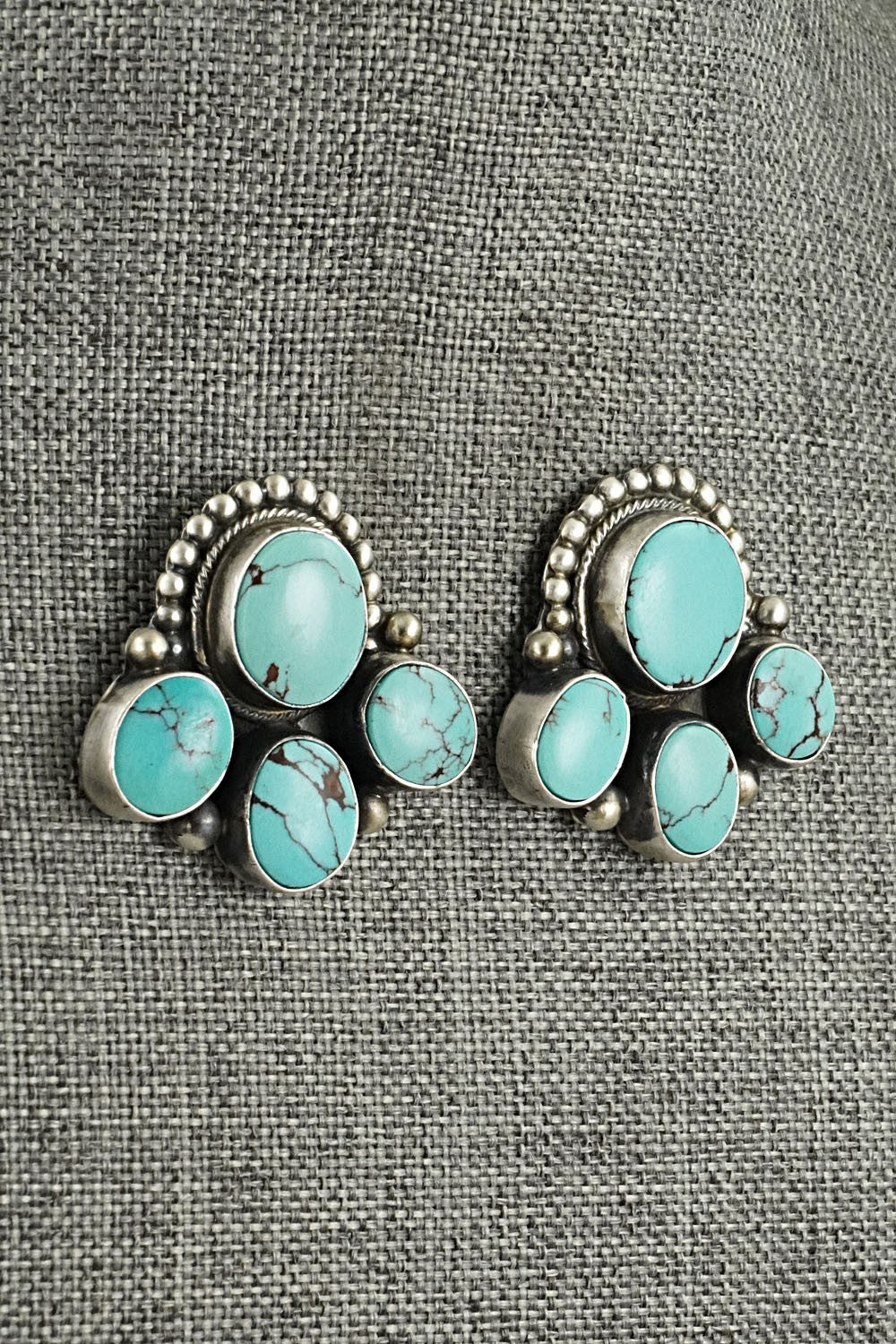 Turquoise & Sterling Silver Earrings - Kathleen Chavez