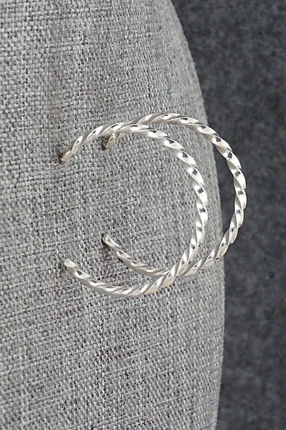 Sterling Silver Hoop Earrings - Elaine Tahe