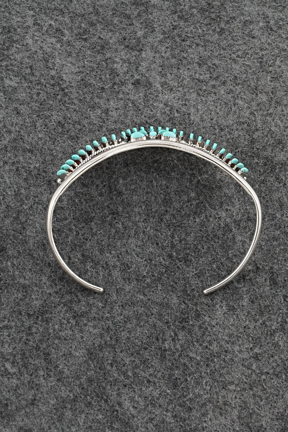 Turquoise & Sterling Silver Bracelet - Stewart Nakatewa