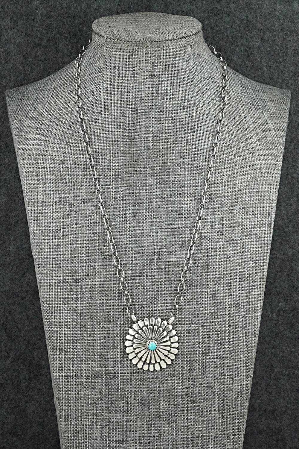 Turquoise & Sterling Silver Necklace - Sheldon Mariano