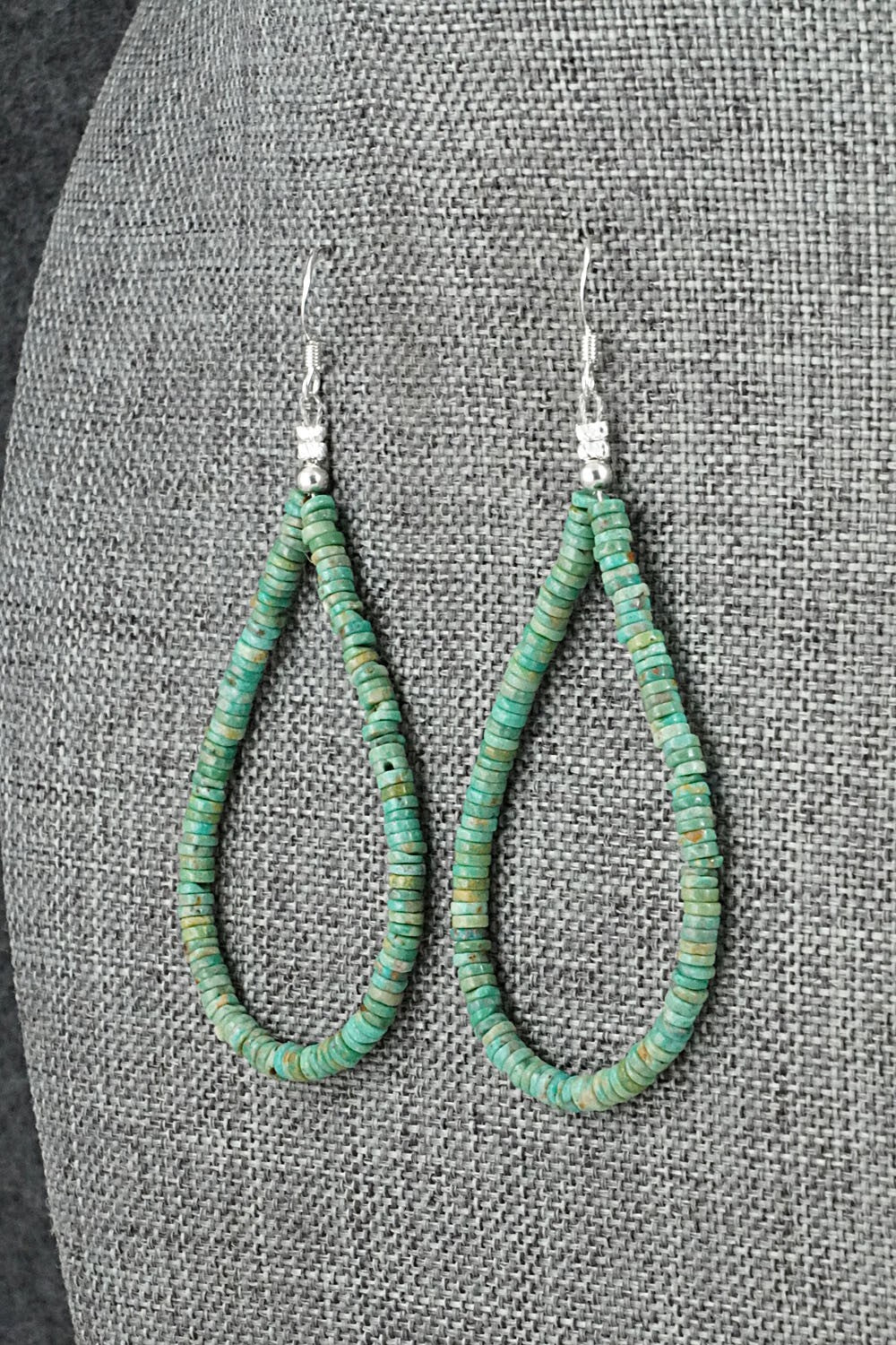 Turquoise & Sterling Silver Earrings - Doreen Jake