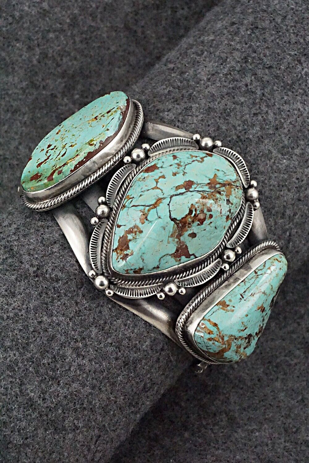 Turquoise & Sterling Silver Bracelet - Tom Lewis
