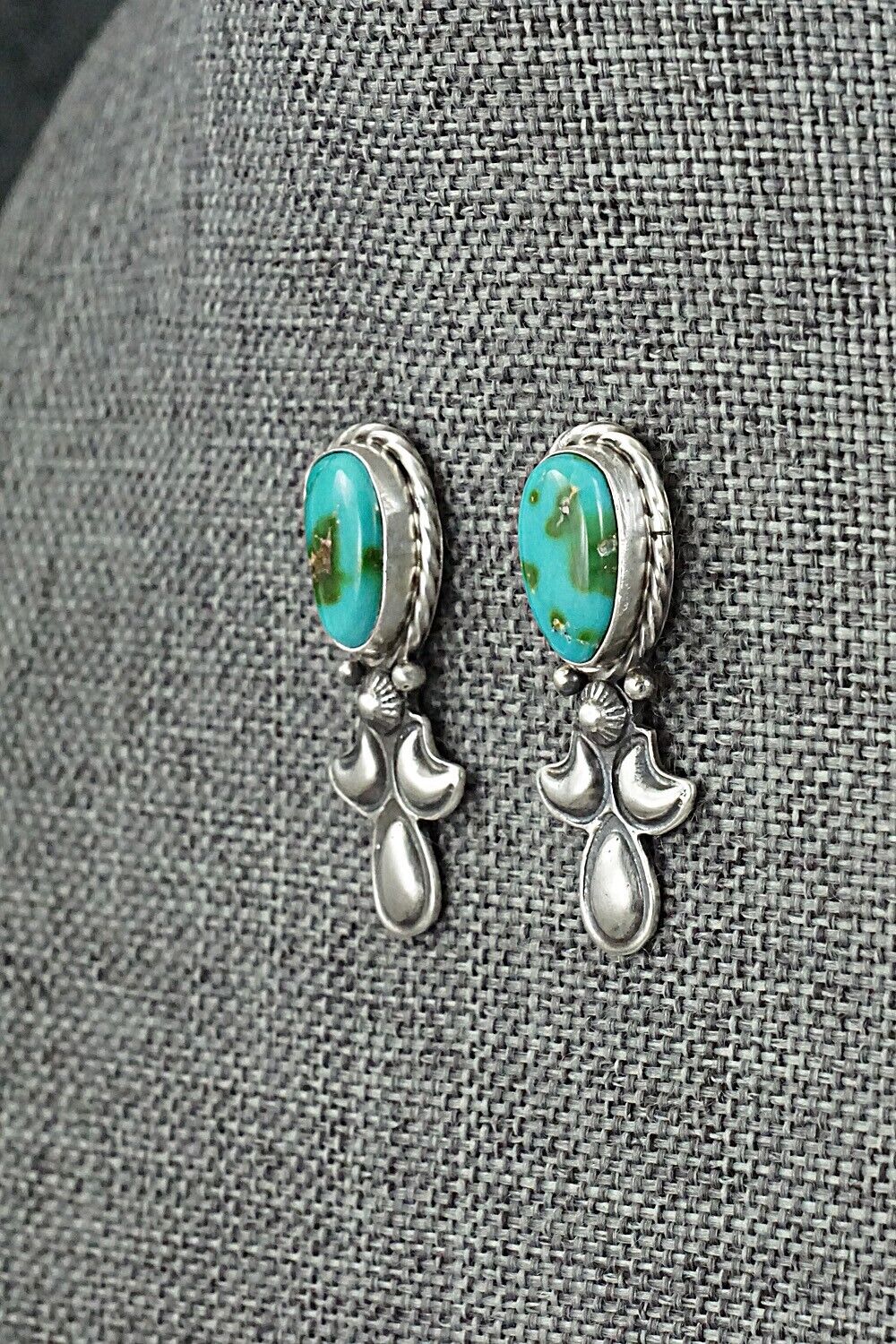 Turquoise & Sterling Silver Squash Blossom Set - Adrienne Gordon