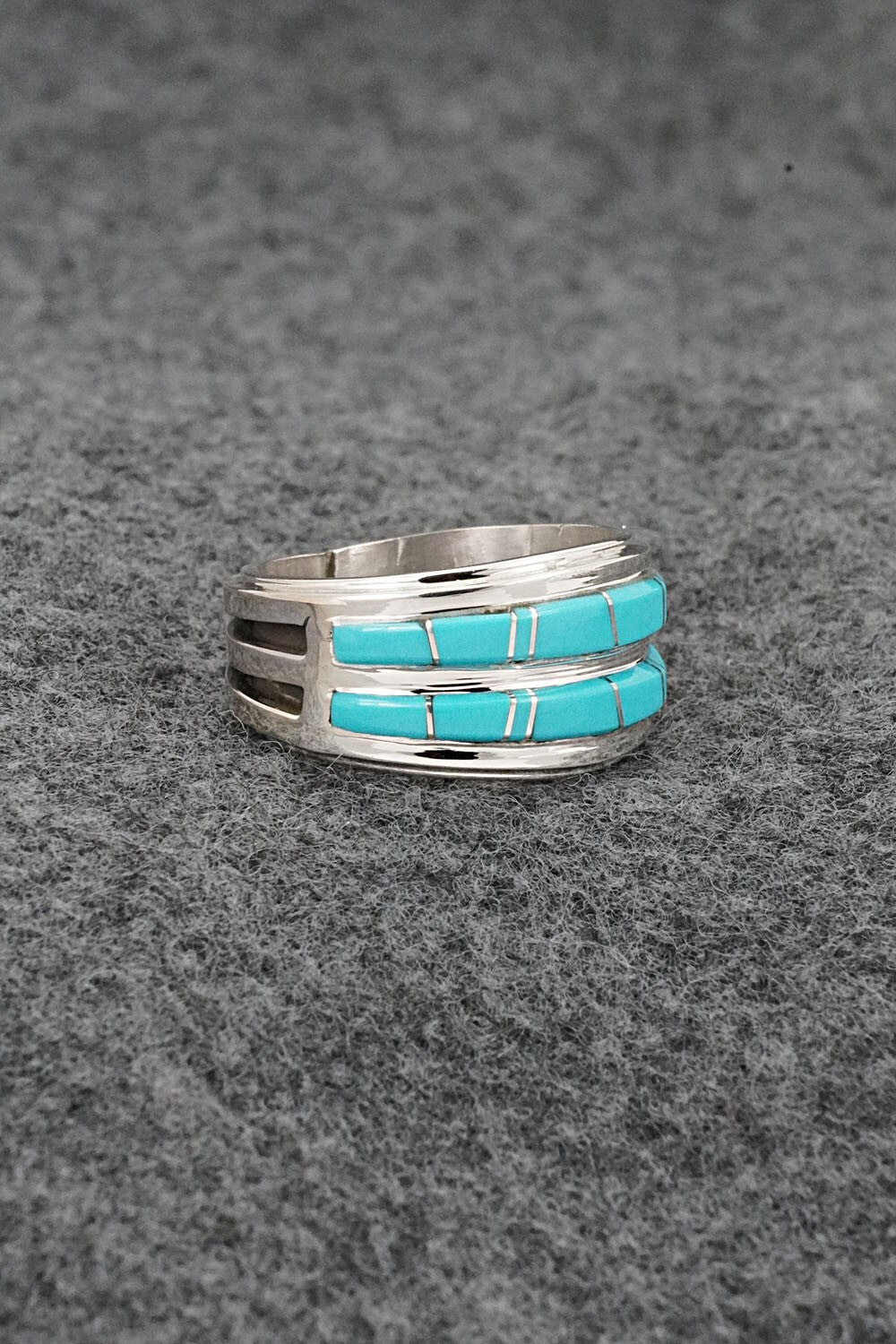 Turquoise & Sterling Silver Ring - Wilbert Muskett Jr. - Size 7.5