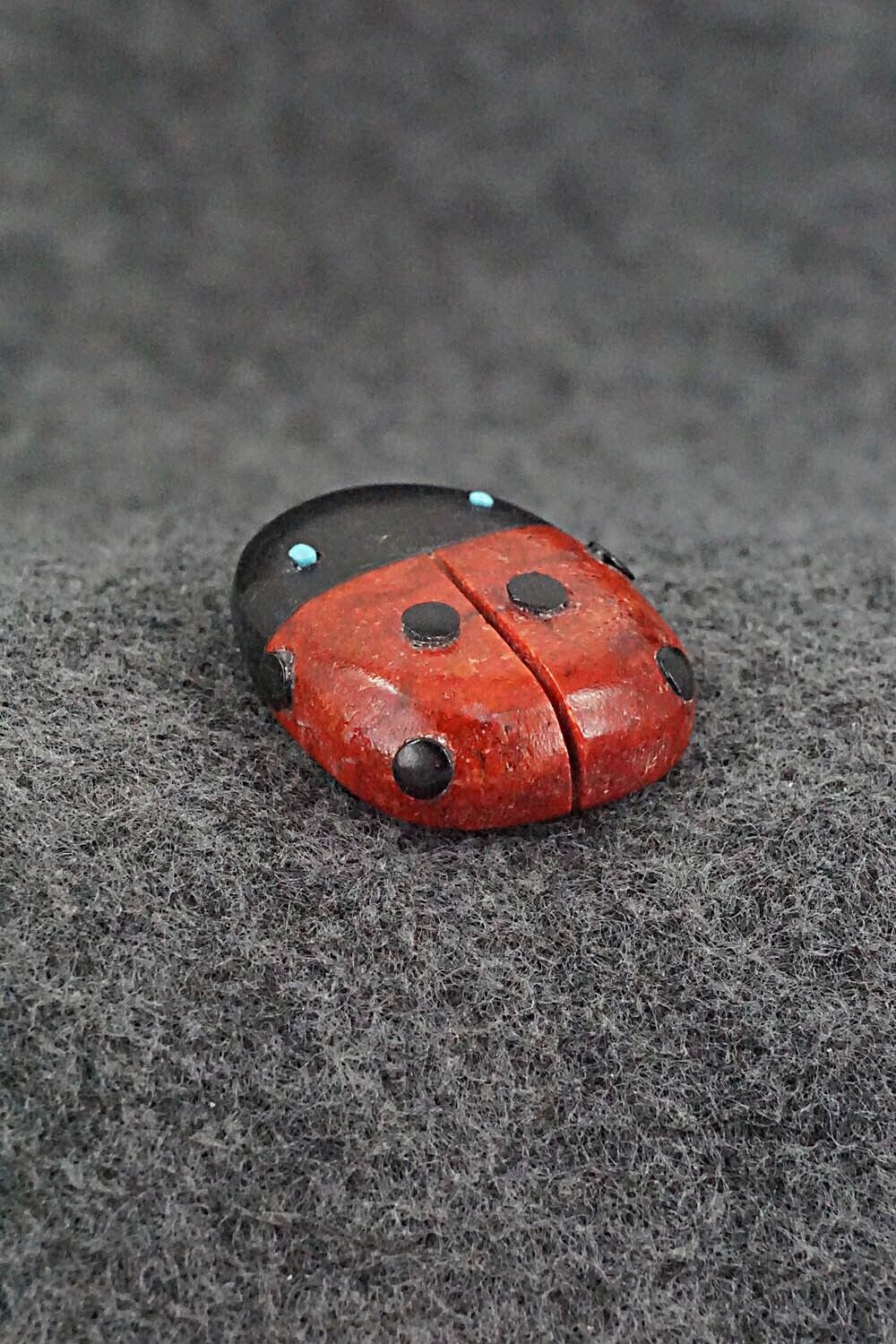 Ladybug Zuni Fetish Carving - Reynold Lunasee