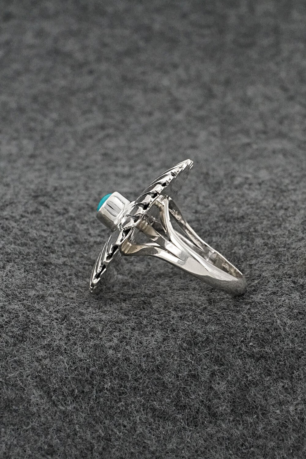 Turquoise & Sterling Silver Ring - Alice Rose Saunders - Size 7.5