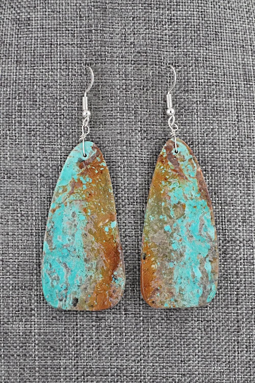 Turquoise & Sterling Silver Earrings - Louise Pete