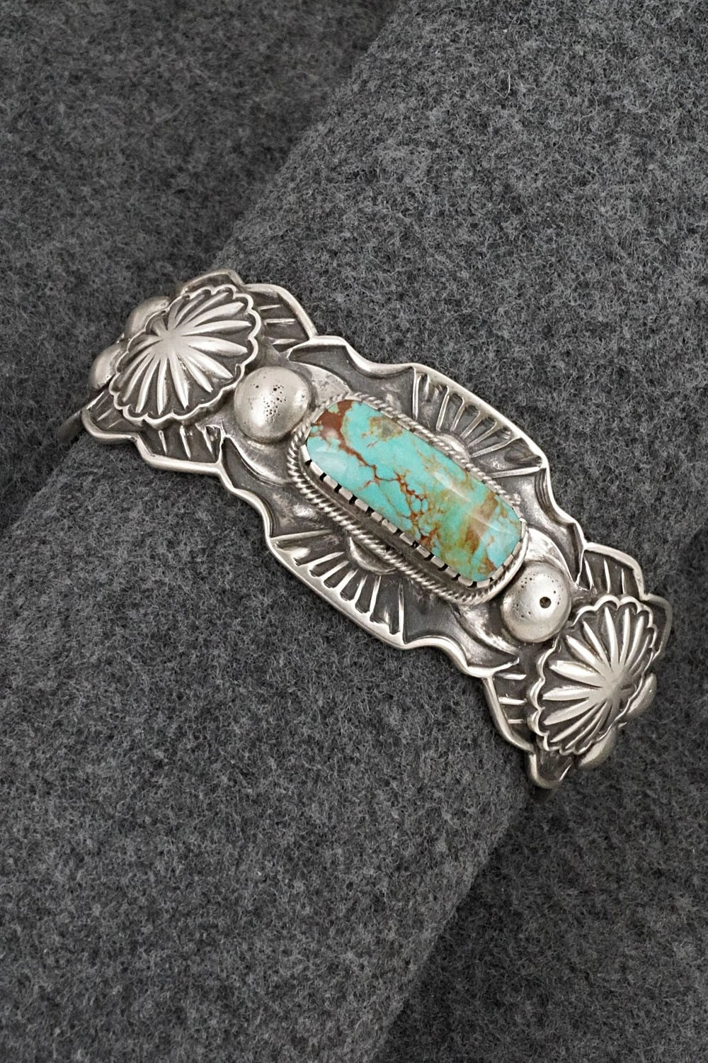 Turquoise & Sterling Silver Bracelet - Roland Dixson