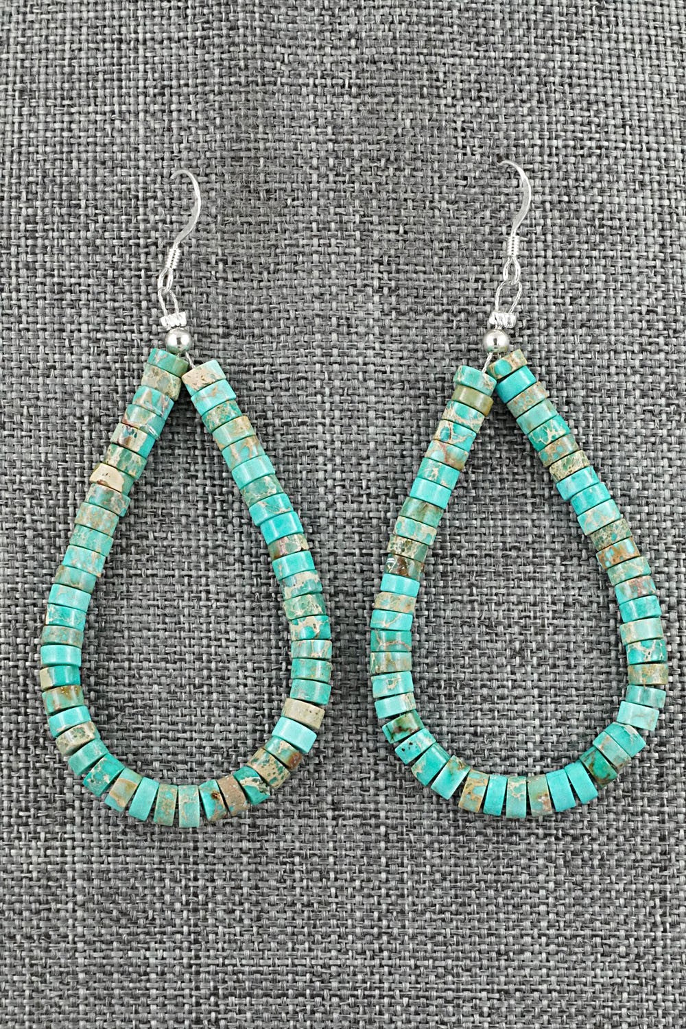 Turquoise & Sterling Silver Earrings - Doreen Jake