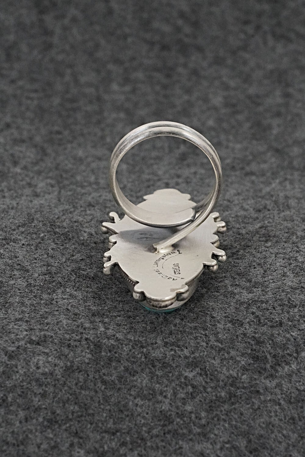 Turquoise & Sterling Silver Ring - Kathleen Livingston - Size 7 Adj.