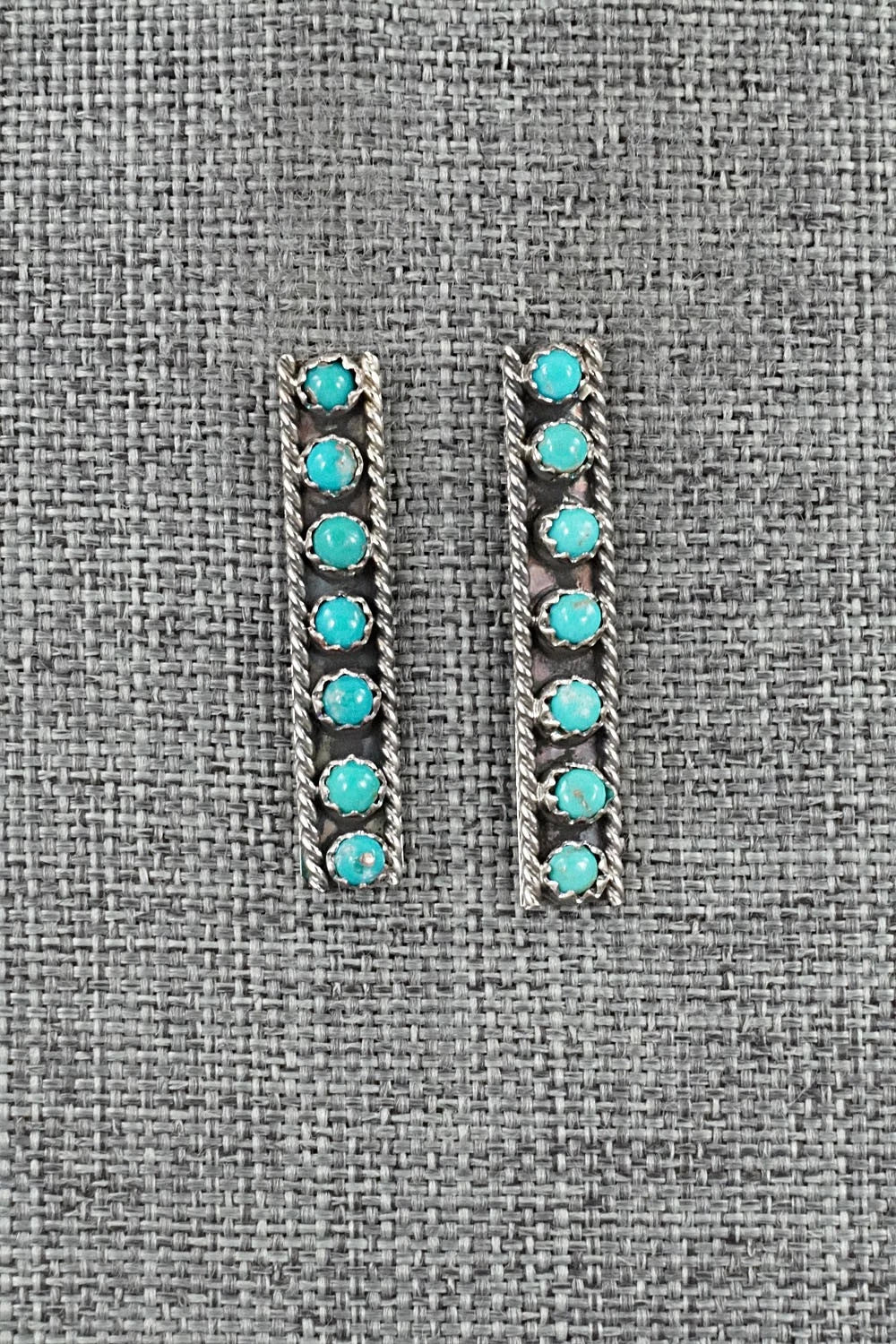 Turquoise & Sterling Silver Earrings - Dominic Duboise