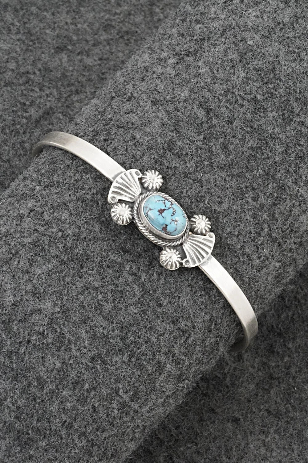 Turquoise & Sterling Silver Bracelet - Genevieve Francisco