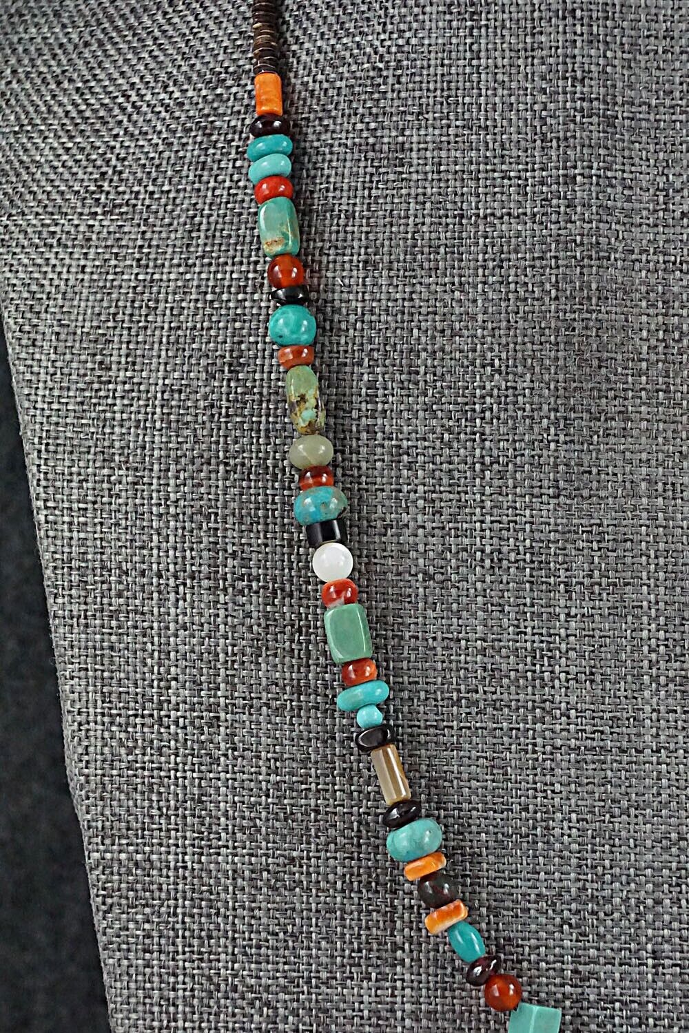 Multi-Stone and Sterling Silver Necklace - Helen Tsosie