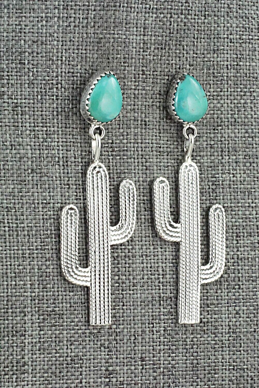Turquoise & Sterling Silver Earrings - Verley Betone