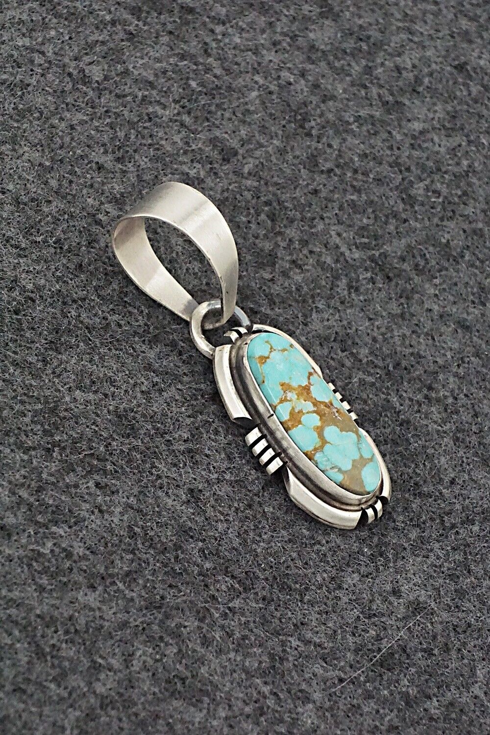 Turquoise & Sterling Silver Pendant - Randy Billy