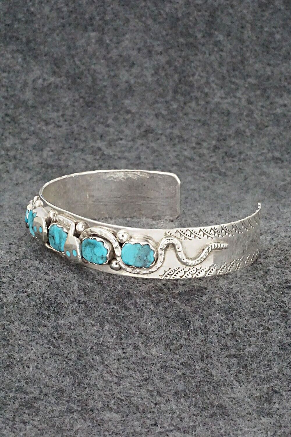 Turquoise & Sterling Silver Bracelet - Joy Calavaza