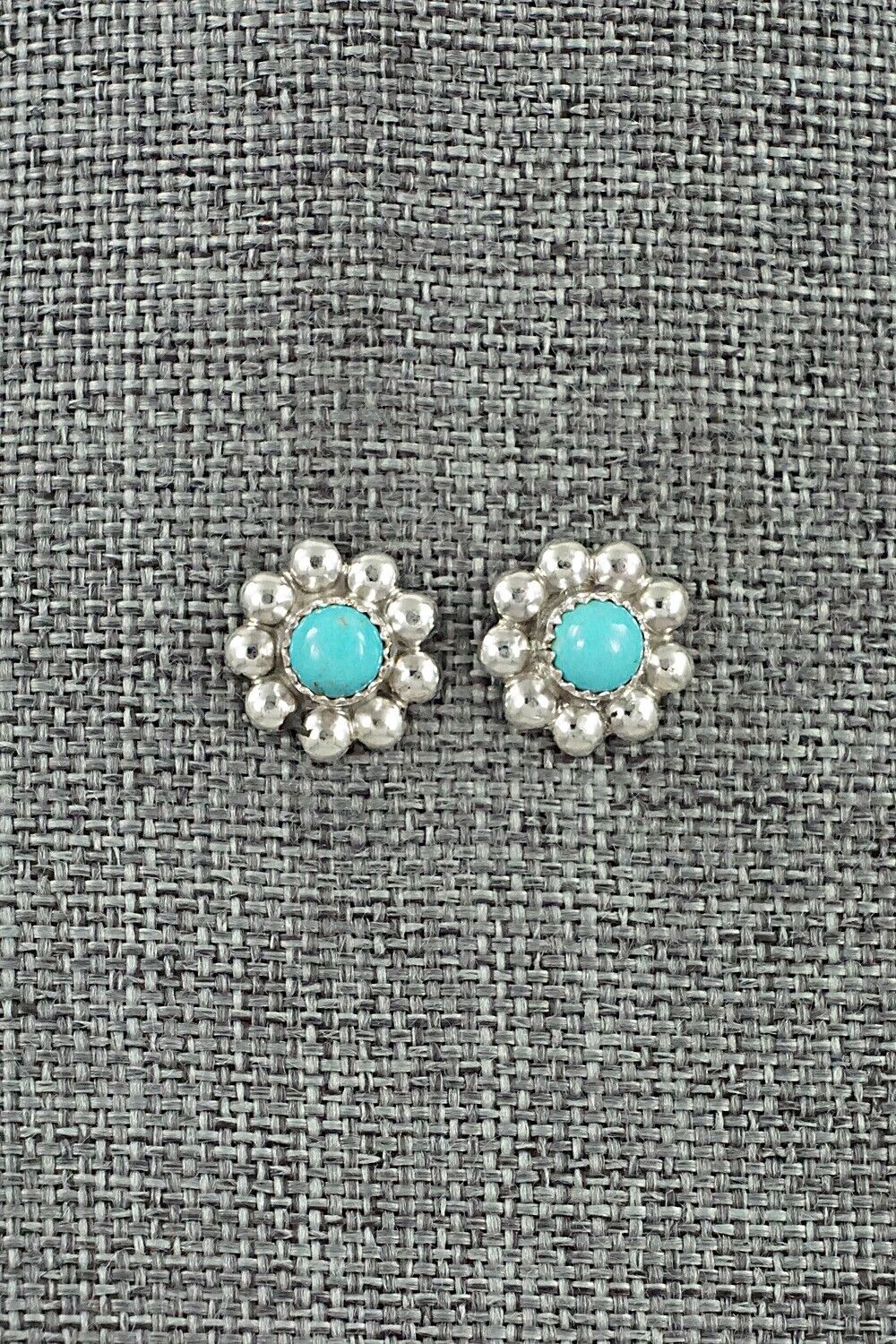 Turquoise & Sterling Silver Earrings - Elvera Towne