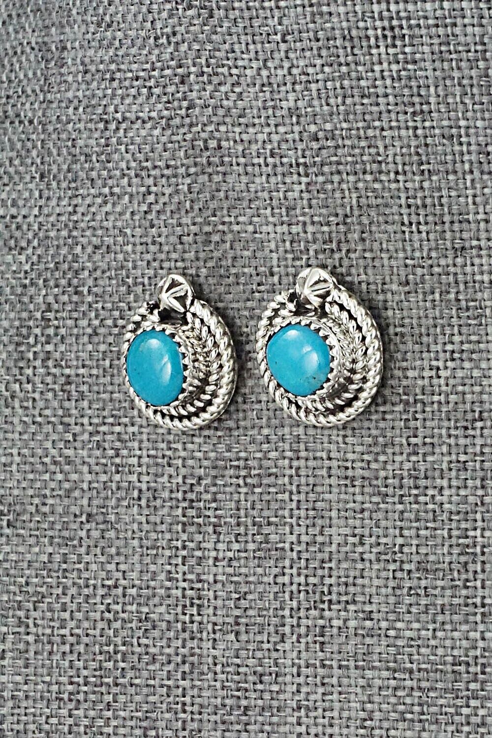 Turquoise & Sterling Silver Earrings - Sandra Parkett