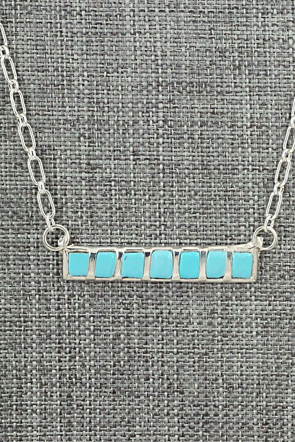 Turquoise & Sterling Silver Necklace - Glennetta Luna