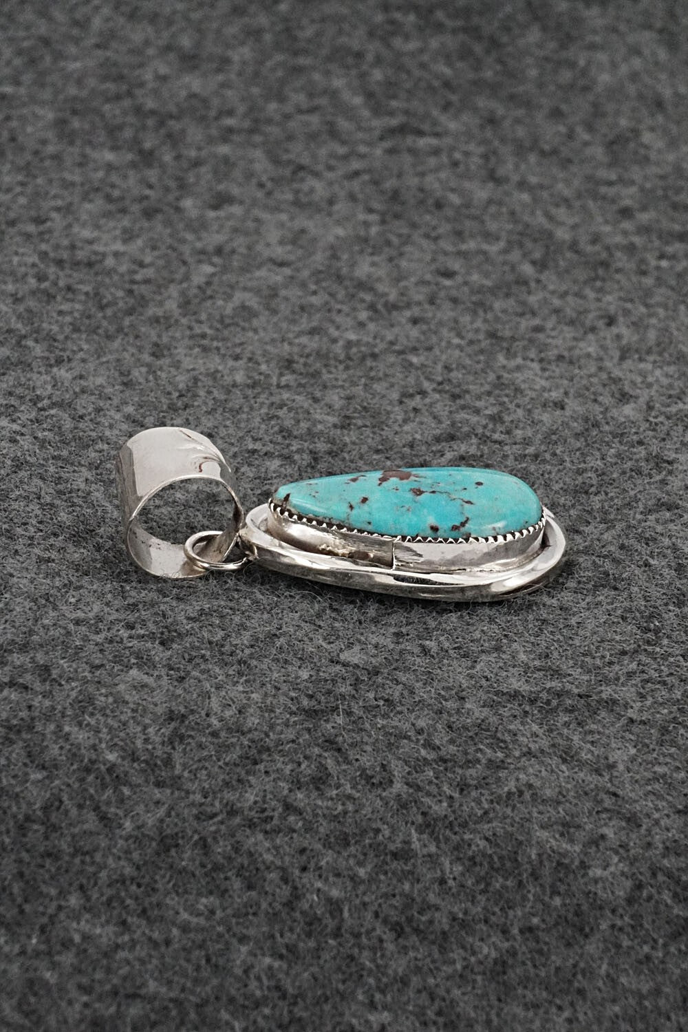 Turquoise & Sterling Silver Pendant - Ernest Hawthorne