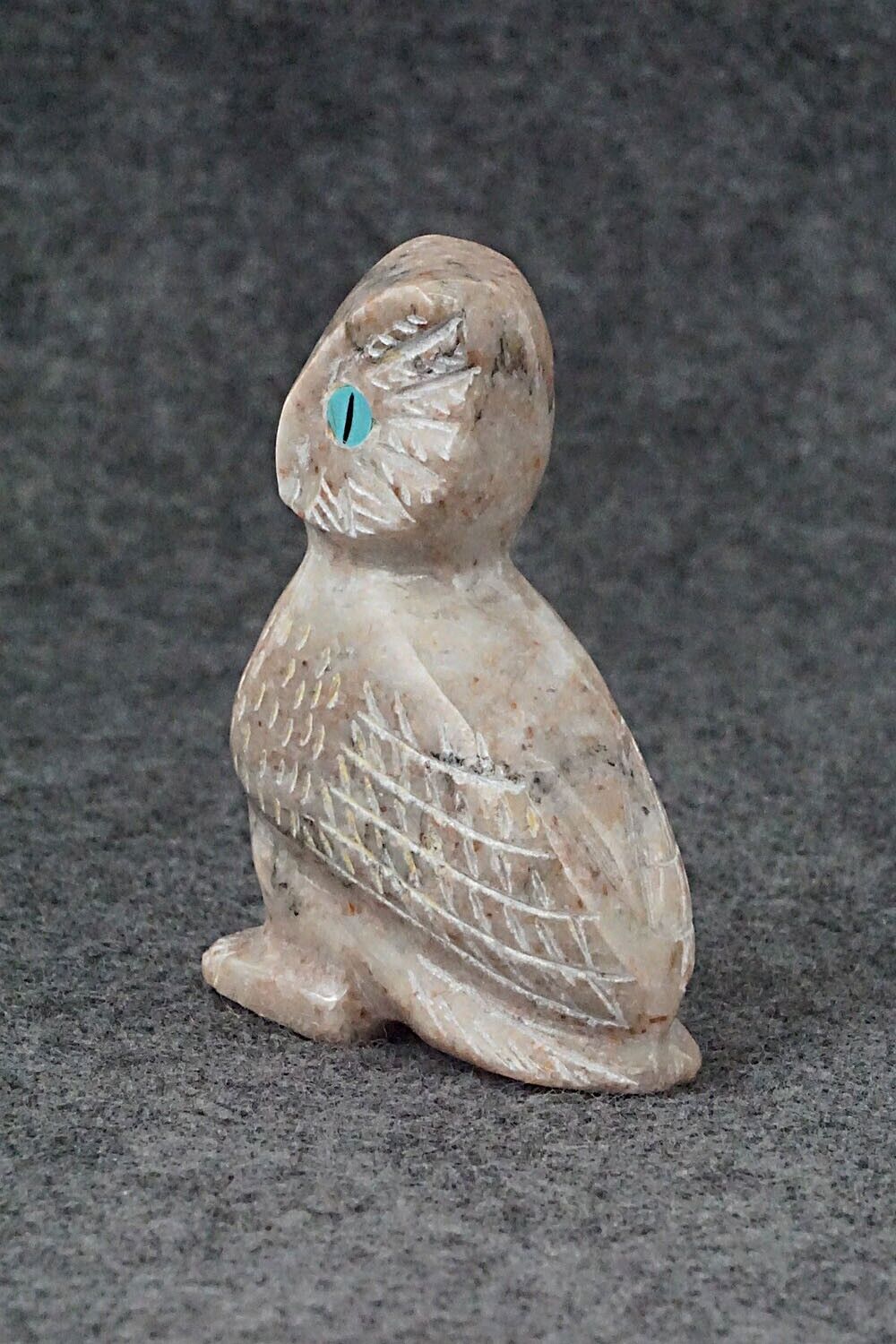 Owl Zuni Fetish Carving - Andres Lementino