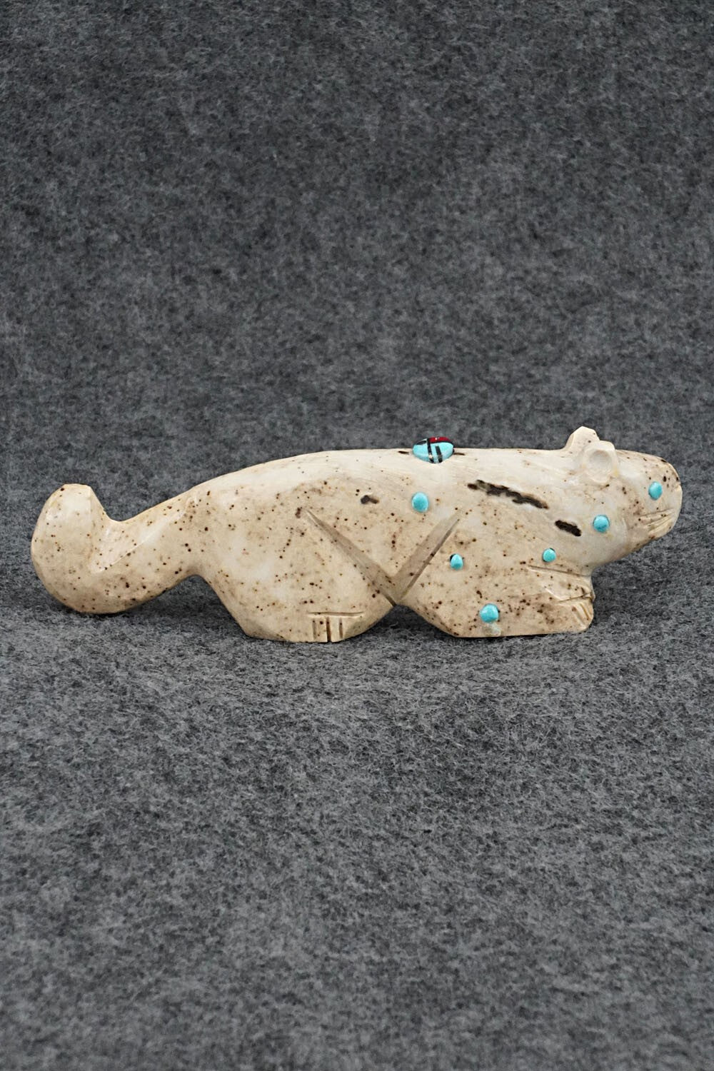 Mountain Lion Zuni Fetish Carving - Danette Laate
