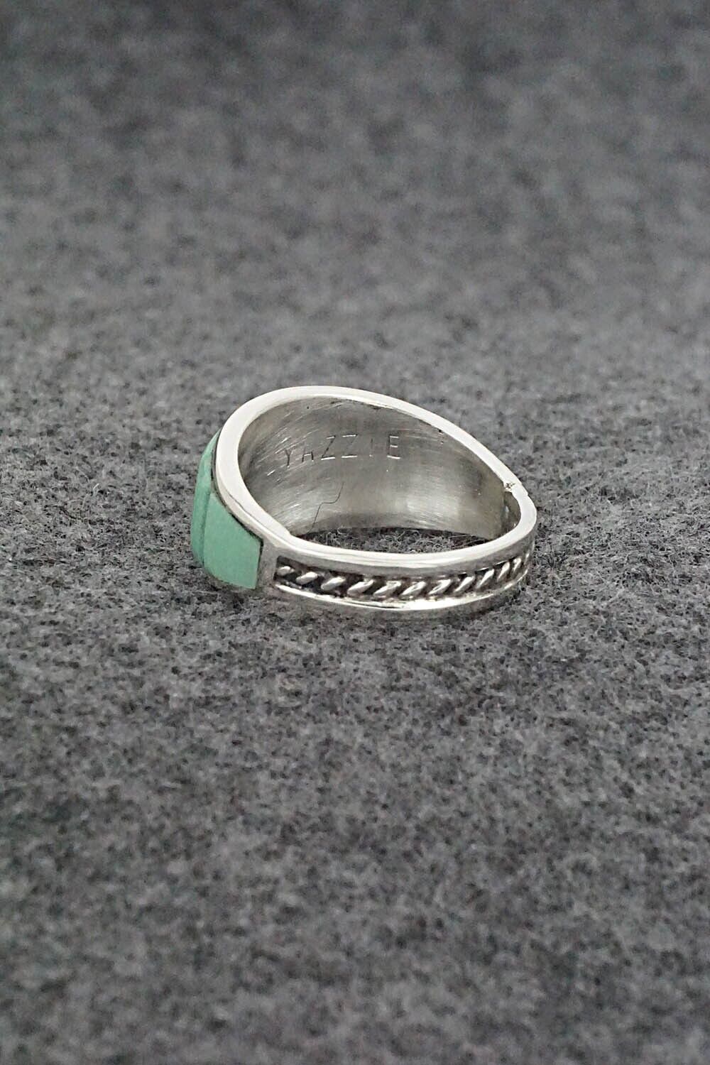 Turquoise & Sterling Silver Ring - Edison Yazzie - Size 9.5