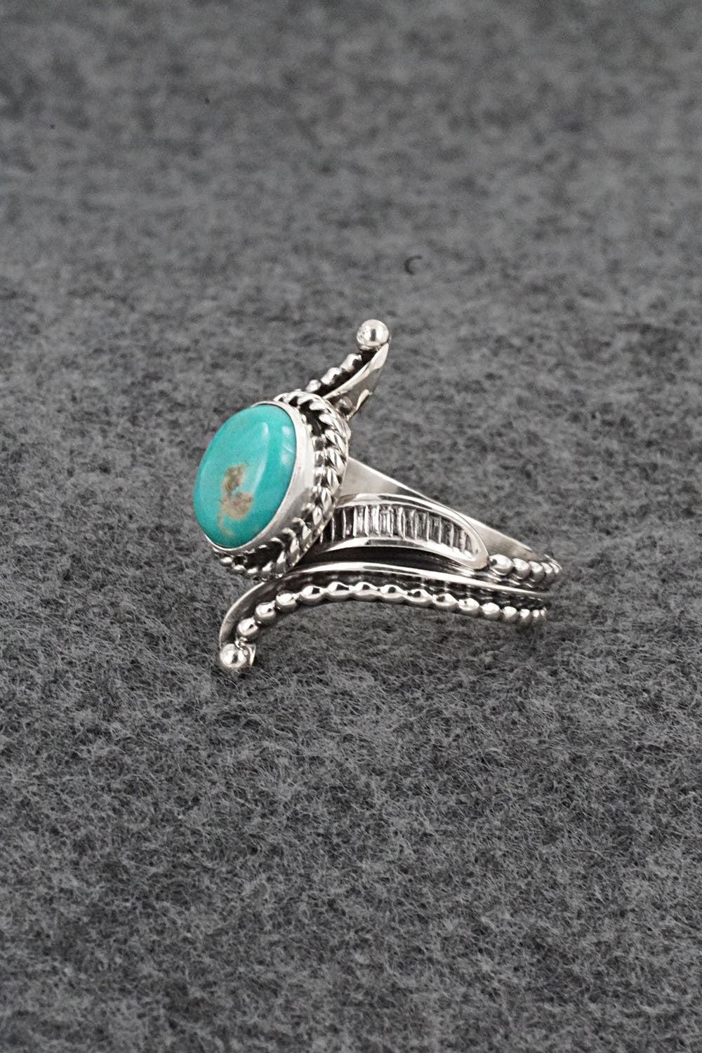 Turquoise & Sterling Silver Ring - Thomas Yazzie - Size 9