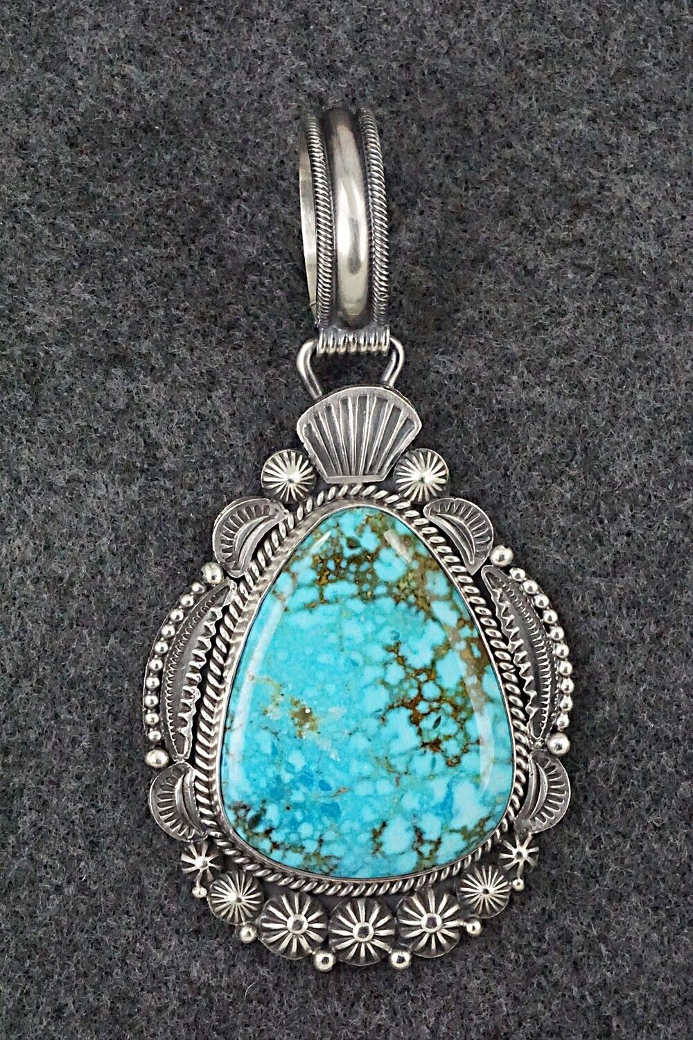 Turquoise & Sterling Silver Pendant - Michael Calladitto