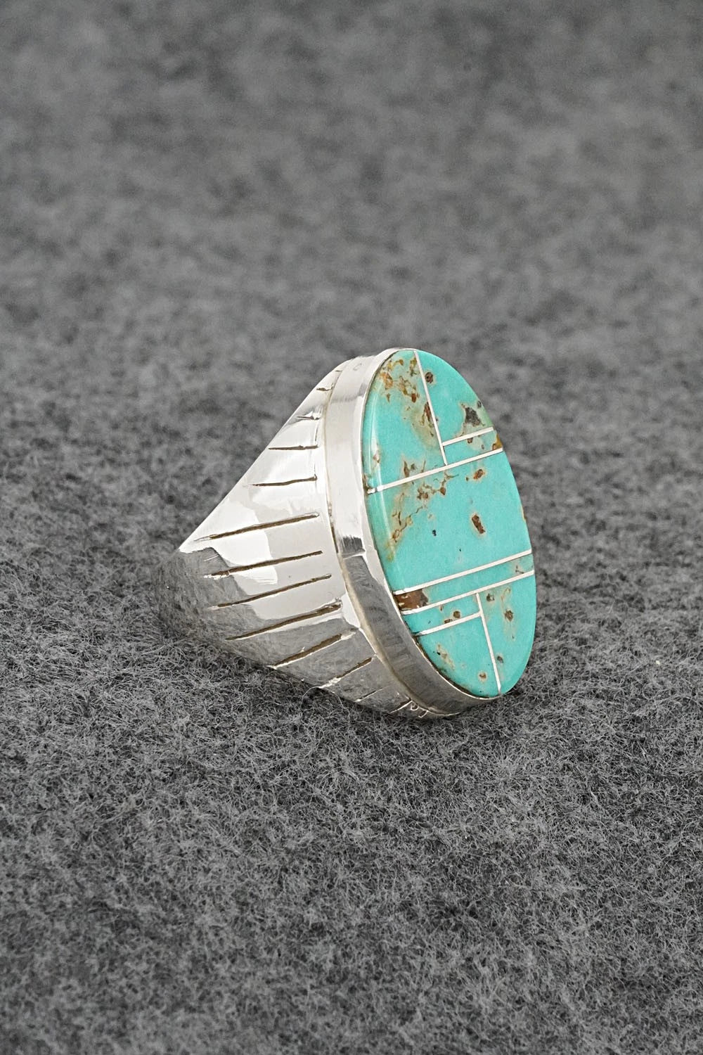 Turquoise & Sterling Silver Ring - Wilbert Muskett Jr. - Size 10
