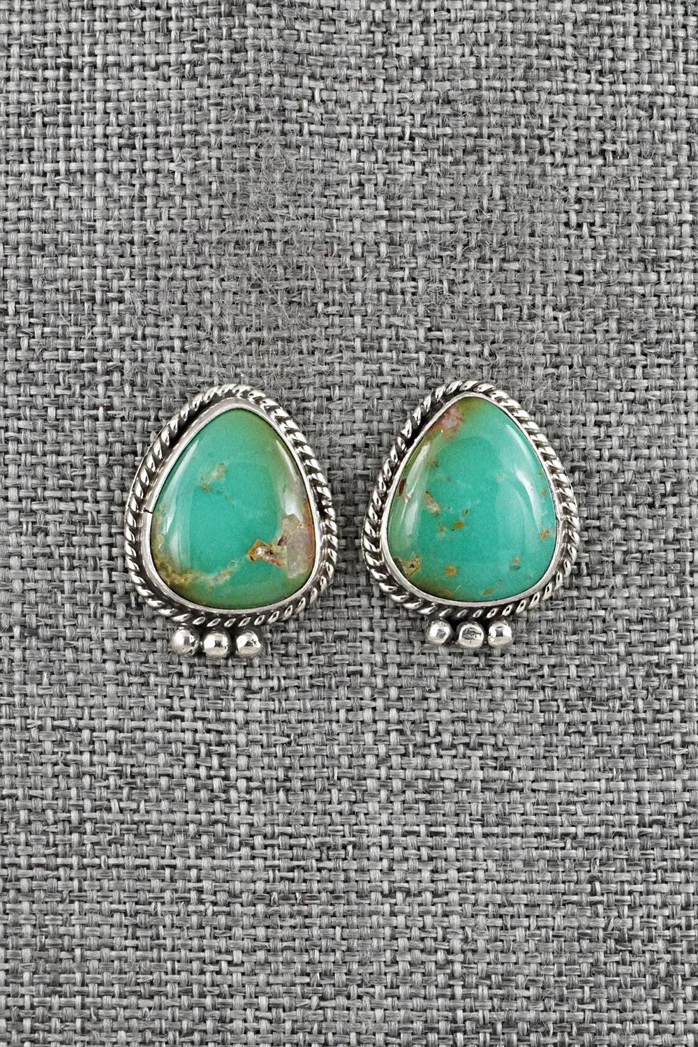 Turquoise & Sterling Silver Earrings - Rosemary Saunders