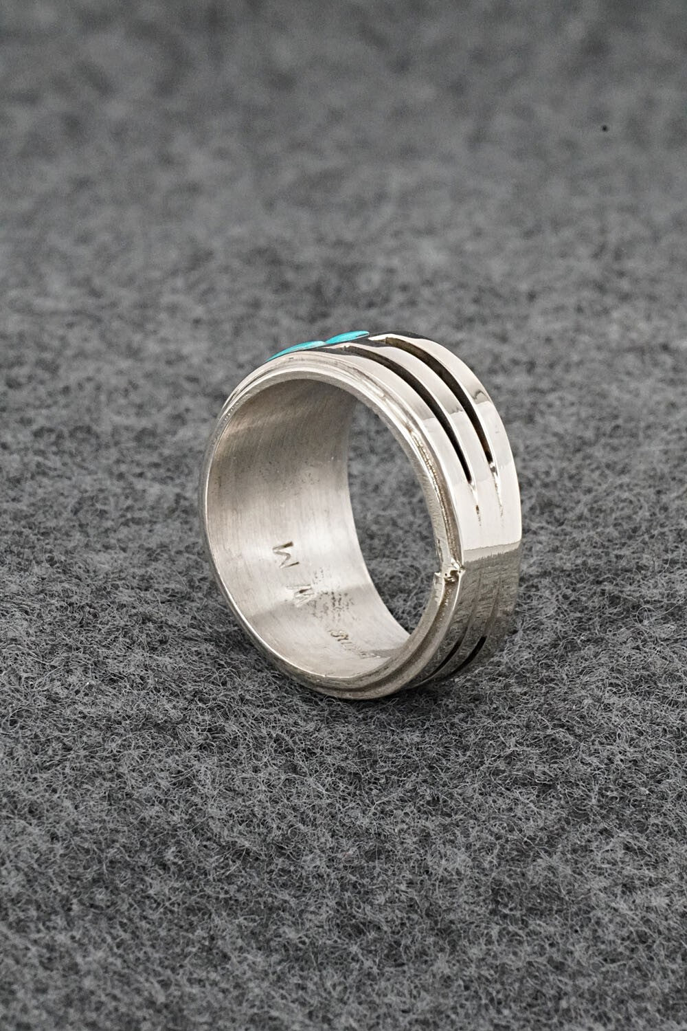 Turquoise & Sterling Silver Ring - Wilbert Muskett Jr. - Size 7.5