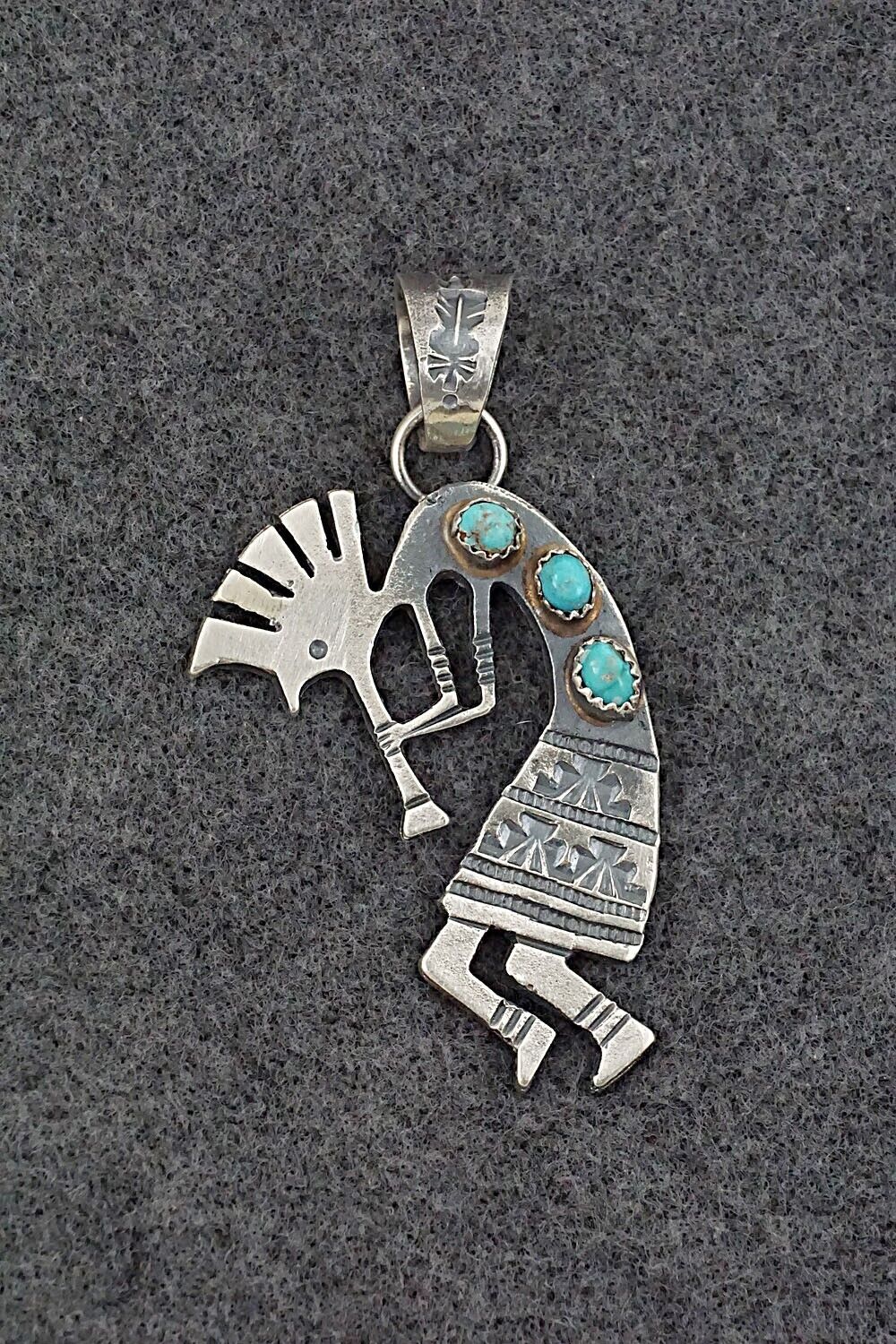Turquoise & Sterling Silver Pendant - Eva & Linberg Billah