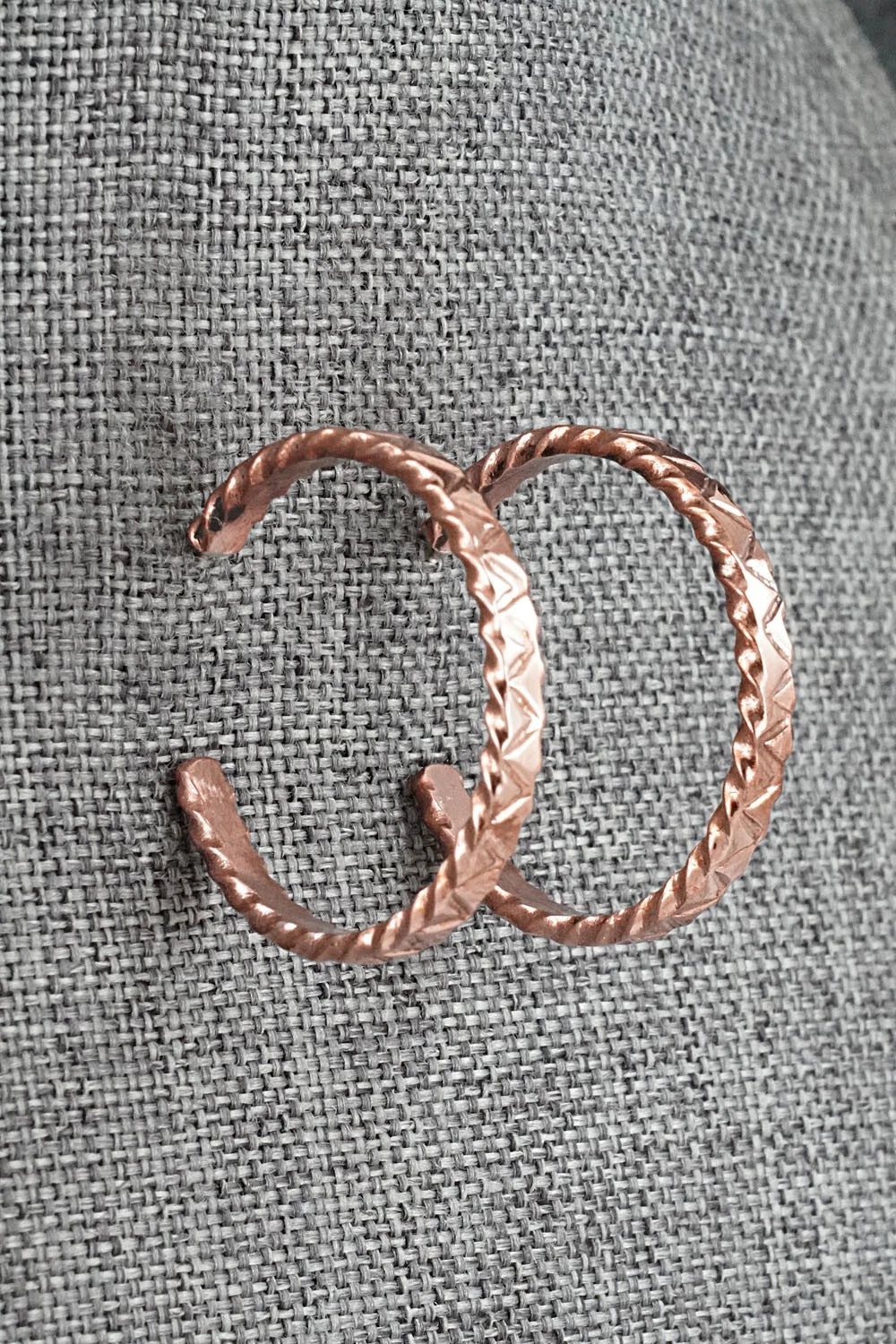 Copper Hoop Earrings - Elaine Tahe
