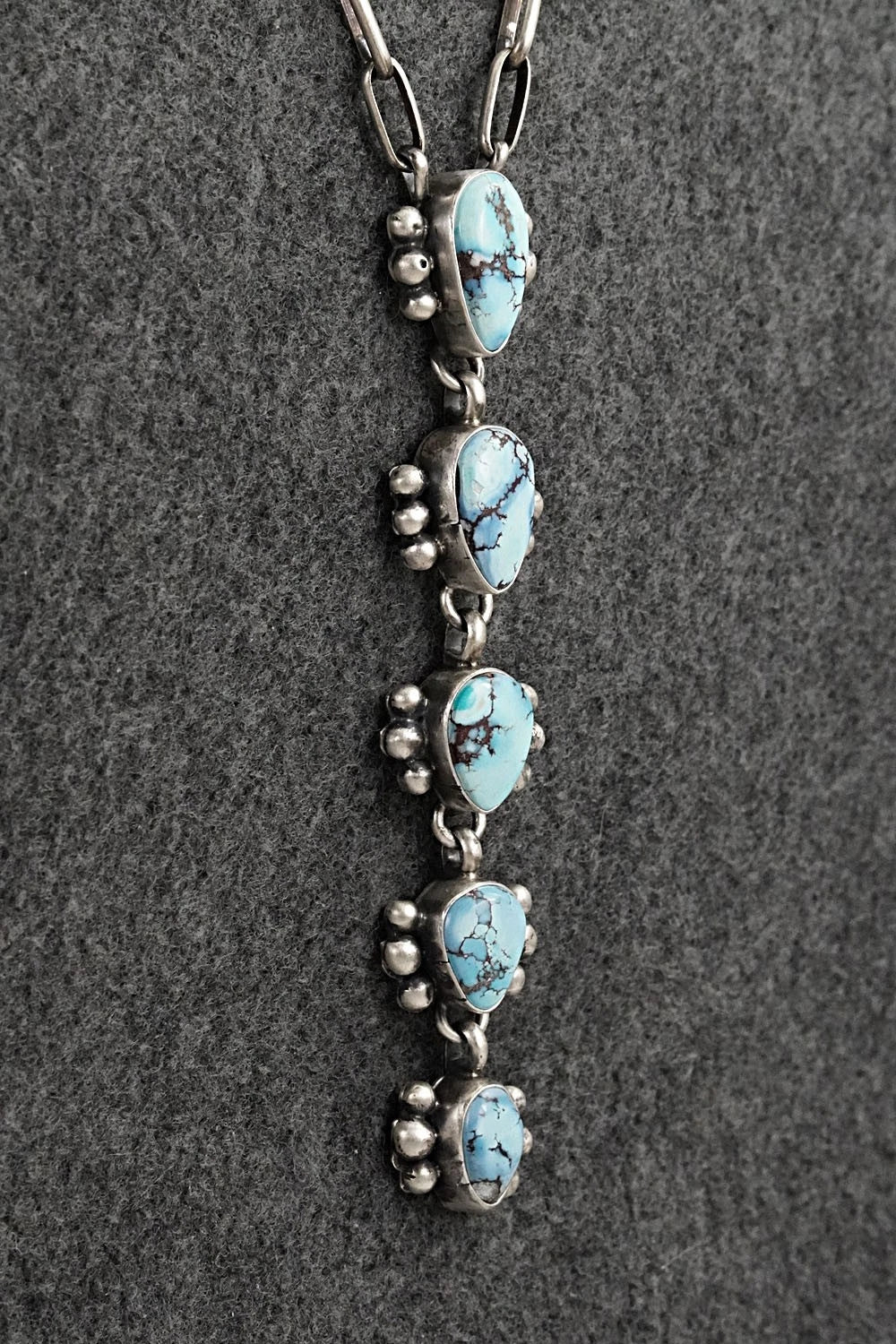 Turquoise & Sterling Silver Necklace - Bobby Johnson