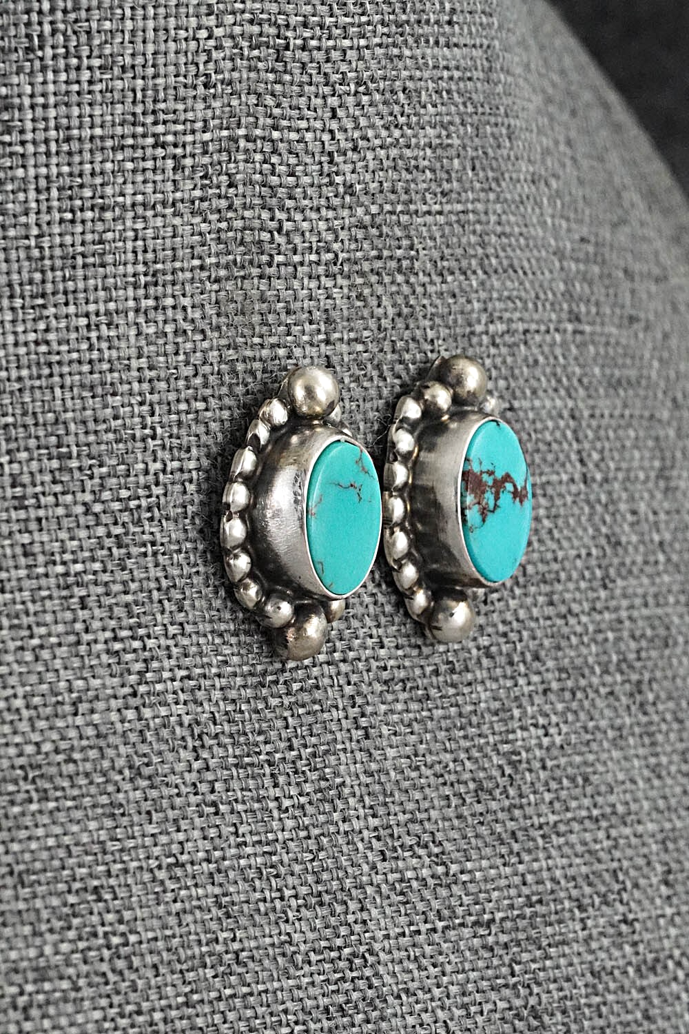 Turquoise & Sterling Silver Pendant and Earrings Set - Kathleen Chavez