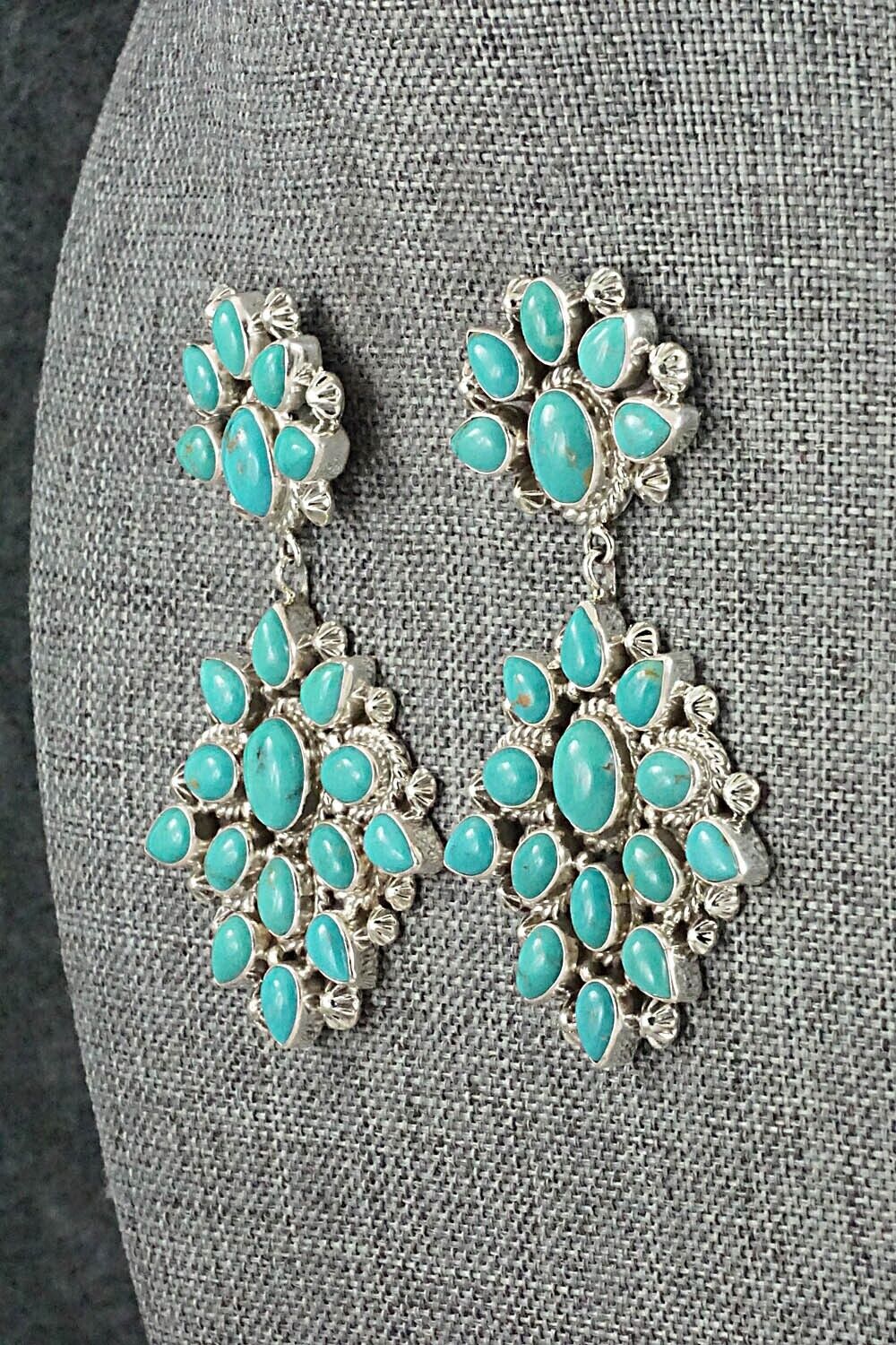 Turquoise and Sterling Silver Earrings - Lucinda Linkin