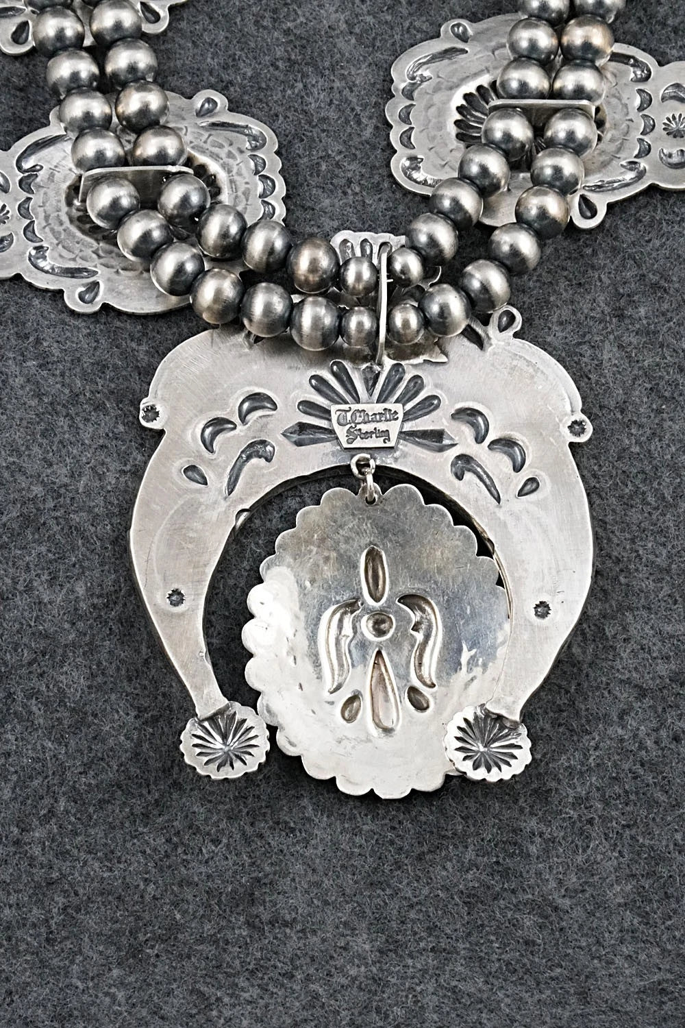 Sterling Silver Squash Blossom Necklace - Terry Charlie