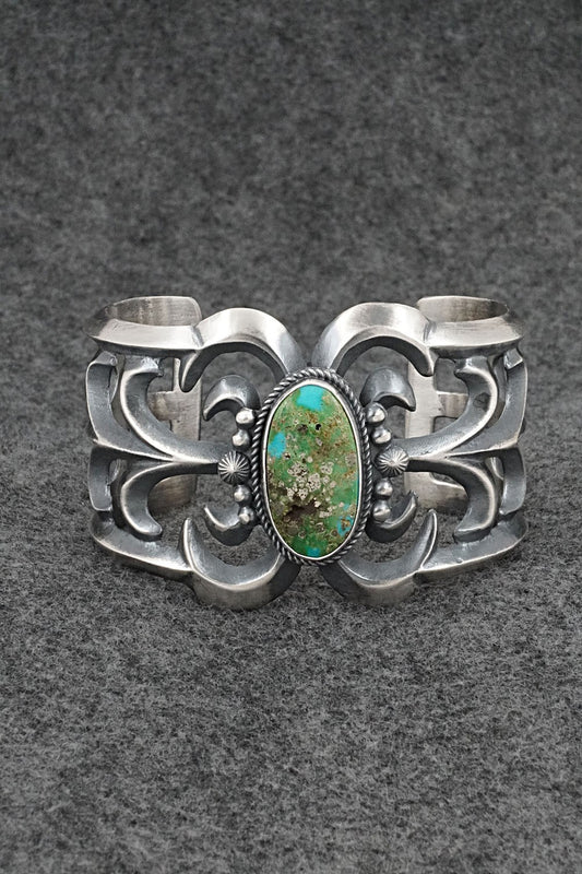 Turquoise & Sterling Silver Bracelet - Harrison Bitsue