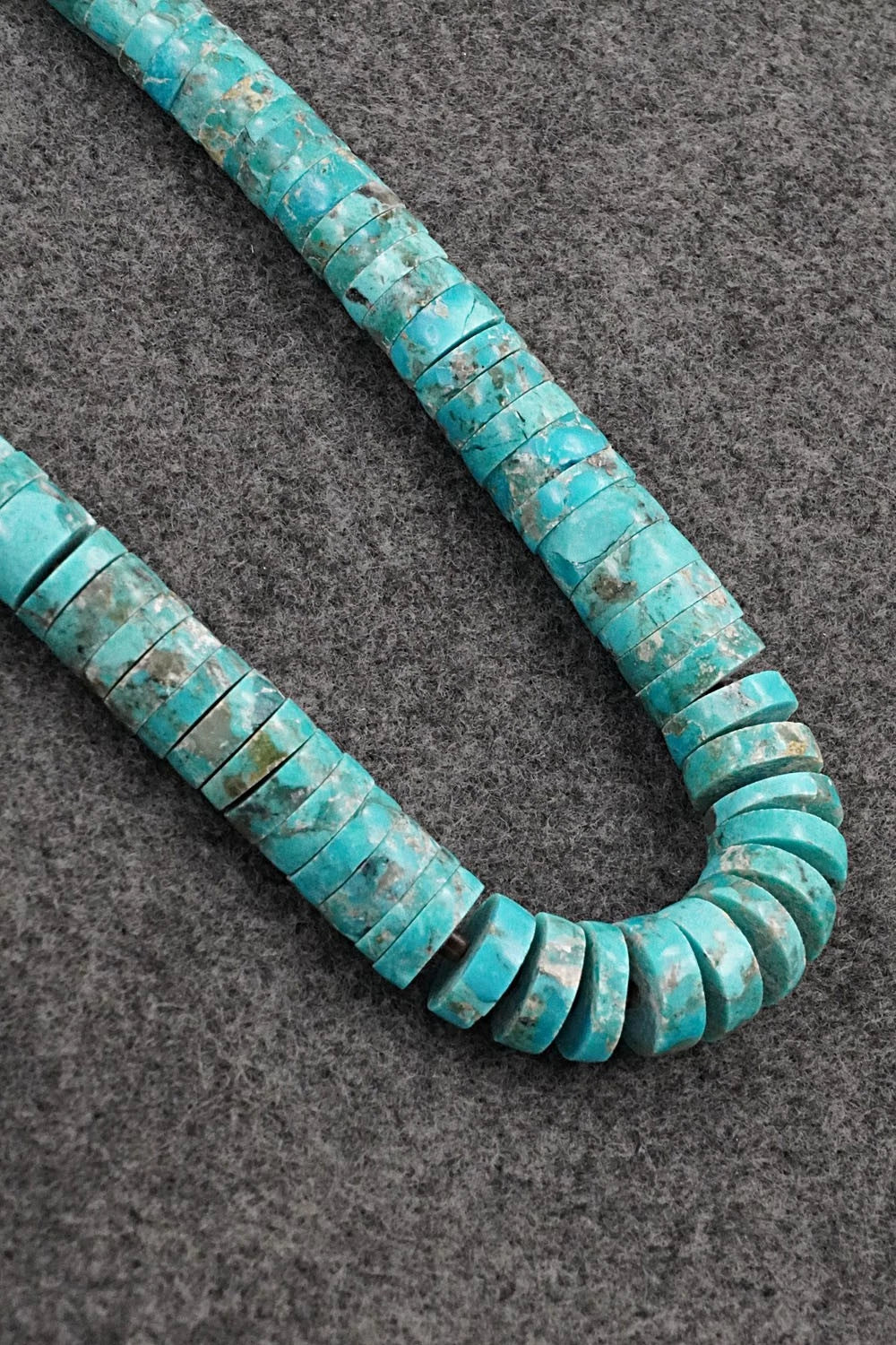 Turquoise & Sterling Silver Necklace 20" - Joe Garcia