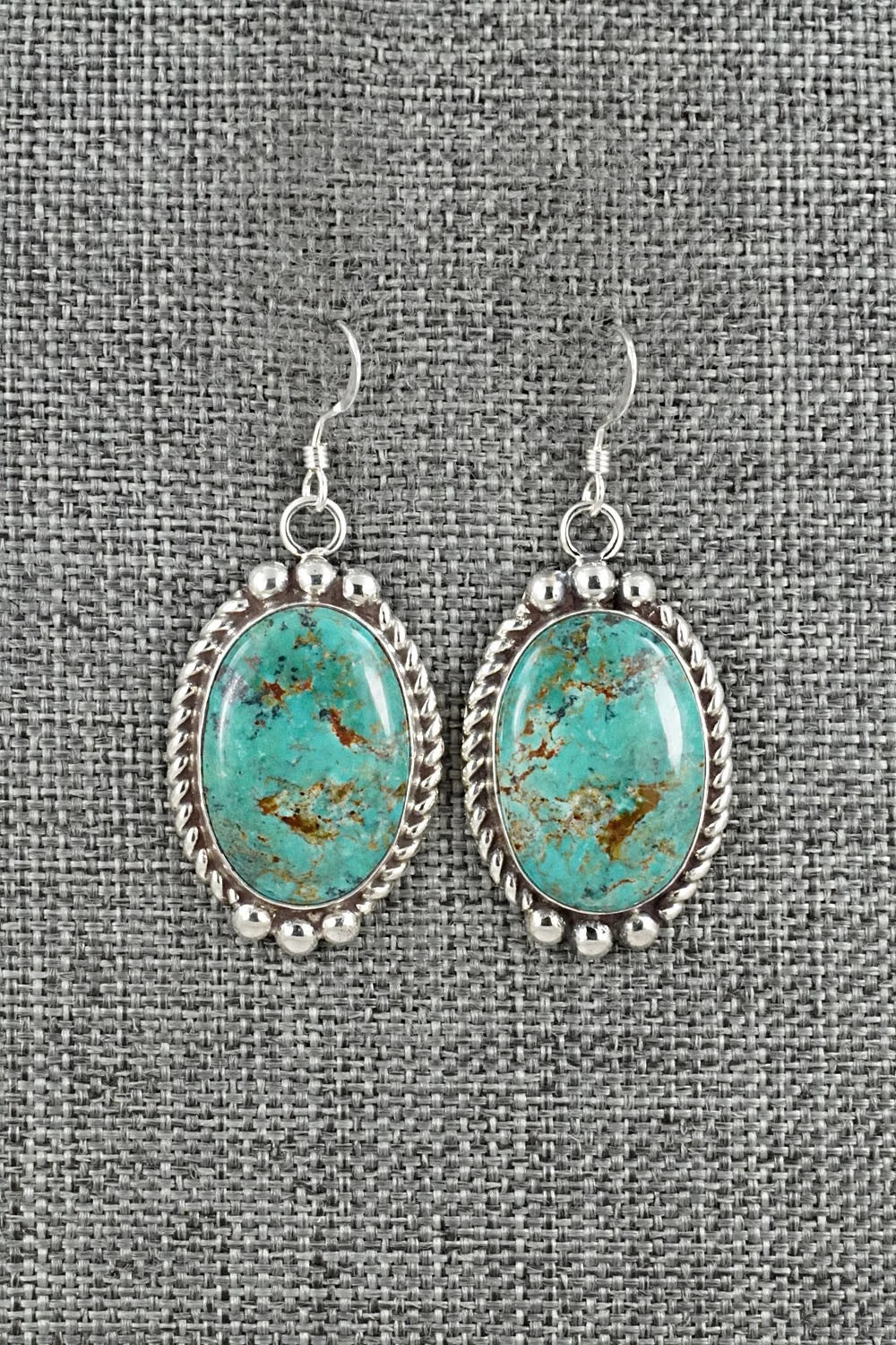 Turquoise & Sterling Silver Earrings - Antwone Brown