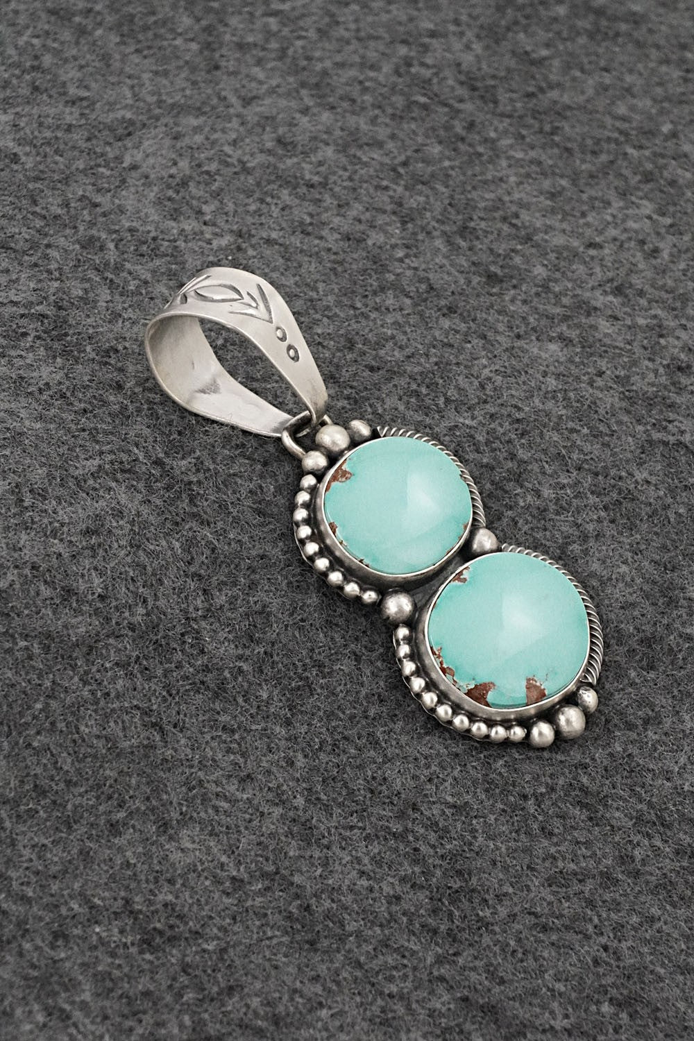 Turquoise & Sterling Silver Pendant - Darrin Livingston